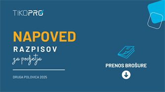 Brošura napovedanih razpisov za 2. polovico leta 2025